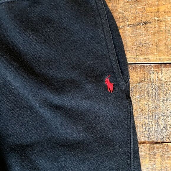 Polo Ralph Lauren BLACK Classic Cotton Blend Fleece Sweatpants Youth 14/16, XS/S - Picture 2 of 5